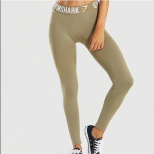GYMSHARK KHAKI/WHITE LEGGING